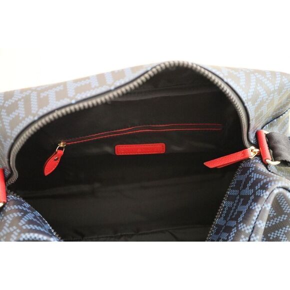 Tommy Hilfiger 69J6572-410 Unisex Blue Allover Print Travel Duffle Bag - Picture 9 of 11